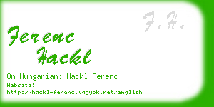ferenc hackl business card